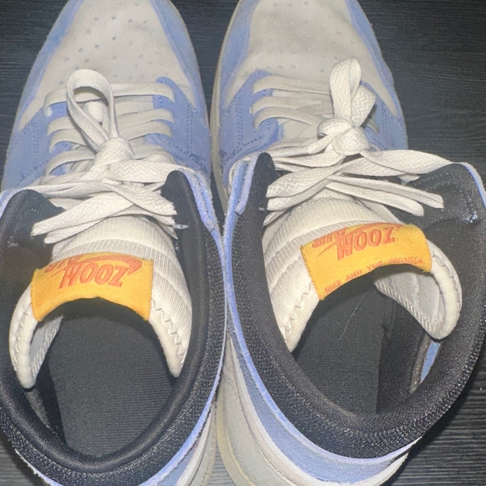 Jordan 1 CMFT  ZOOM AIR Nike High-Top Sneakers in Lavender, Orange, and White - Picture 5 of 6